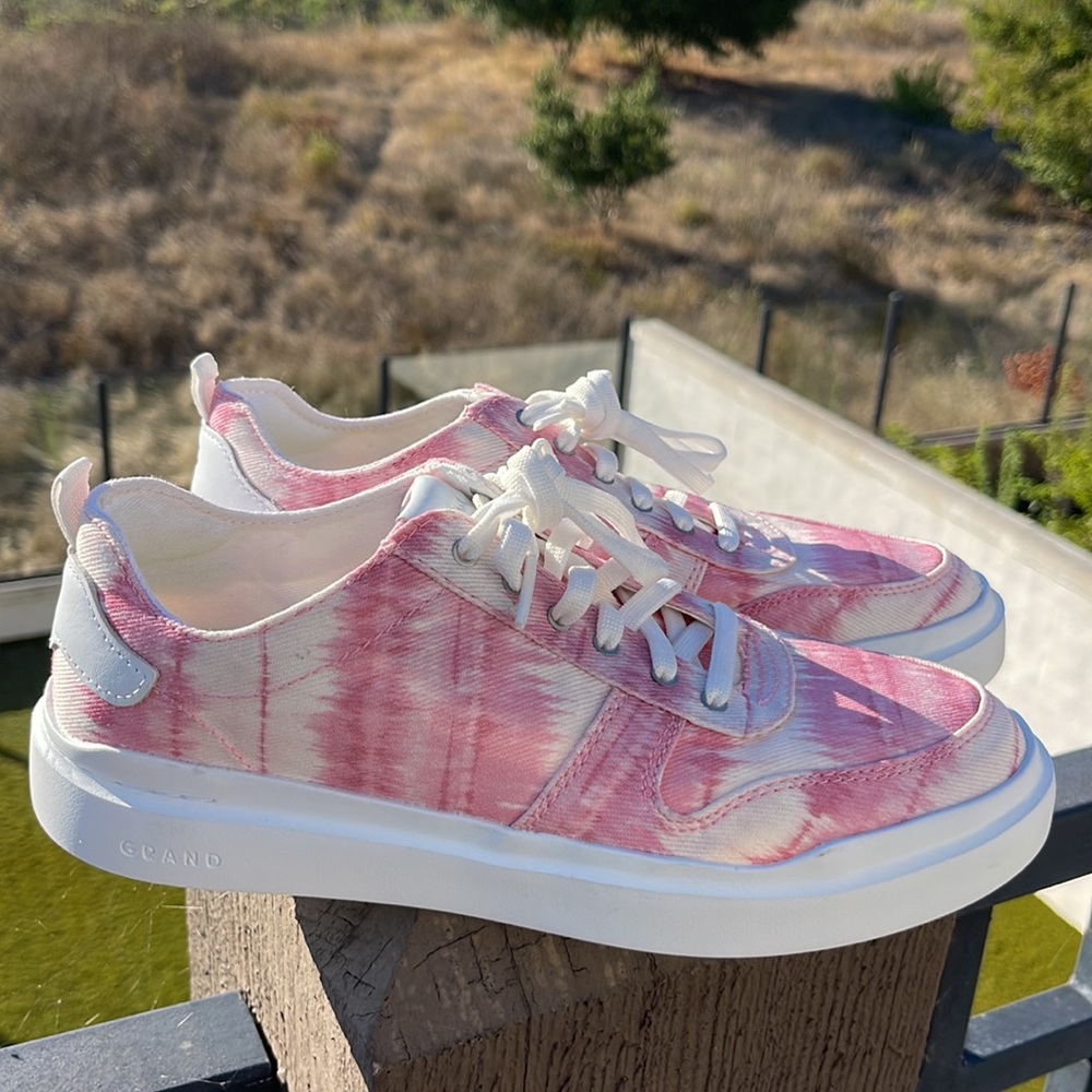 New Cole Haan GrandPro Rally Canvas Court "Pink Ikat Print"  Shoe